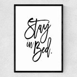 Stay In Bed by Honeymoon Hotel Narrow Black Frame