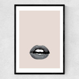 Lips Nude Narrow Black Frame