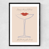 Champagne Narrow Black Frame