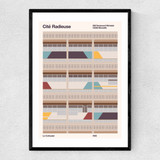 Cite Radieuse Narrow Black Frame