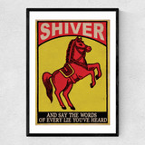 Dancing Horses Narrow Black Frame