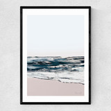 Seashore by Dan Hobday Narrow Black Frame