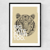 Big Cats Purr Too Narrow Black Frame