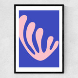 Abstract Flower I Narrow Black Frame