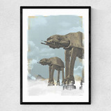 Hoth Attack - Star Wars Narrow Black Frame