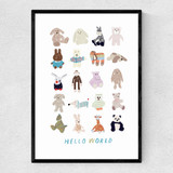 Cuddly Toys Narrow Black Frame