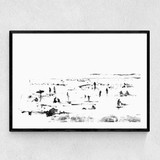 Beach People Narrow Black Frame