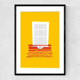 Typewriter - The Shining Narrow Black Frame