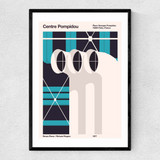 Pompidou Narrow Black Frame