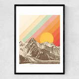 Mountainscape Narrow Black Frame