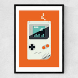 Old School Gamer Narrow Black Frame