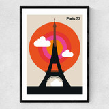 Paris 73 Narrow Black Frame
