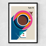 Turin 76 Narrow Black Frame