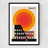 Rome 73 Narrow Black Frame