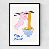 Ramen Night Narrow Black Frame
