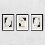 Abstract Shapes Triptych