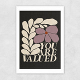 You Are Valued (Dark) Unframed Print