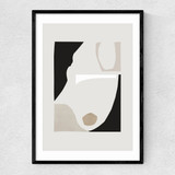 Abstract Shapes I Narrow Black Frame