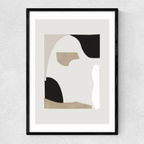 Abstract Shapes II Narrow Black Frame