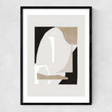 Abstract Shapes III Narrow Black Frame