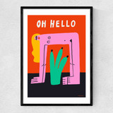 Oh Hello Narrow Black Frame