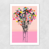 Buttercups Pink Unframed Print