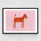 Orange Zebra Narrow Black Frame