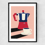 Mokka Pot Narrow Black Frame