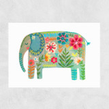Floral Elephant Unframed Print