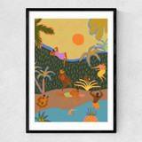 Summer Paradise Narrow Black Frame