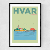 Hvar Narrow Black Frame