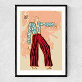 New Year Dance Narrow Black Frame