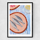 Sardines Supper Narrow Black Frame