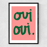 Oui Oui Peach Narrow Black Frame
