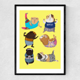 Guinea Pig Aerobic Narrow Black Frame