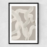Abstract Brush Strokes 65Y Narrow Black Frame