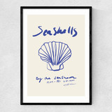 Seashells Narrow Black Frame