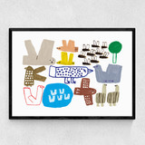 Bird Farm Narrow Black Frame