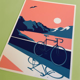 Summertime Travel - Bike Unframed Print