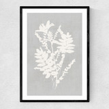 Botanical Illustration V Narrow Black Frame