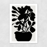 Potted Plant Silhouette I Unframed Print