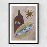 Fish Supper Narrow Black Frame