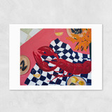 Dinner with a Sea View Unframed Print