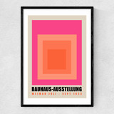Bauhaus Squares Narrow Black Frame
