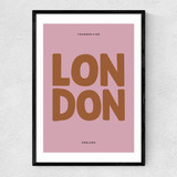 London Typography Pink