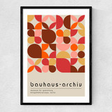 Bauhaus Autumn Mosaic Narrow Black Frame