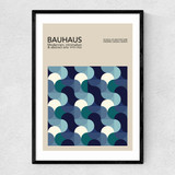 Bauhaus Blue Wave Narrow Black Frame