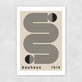 Bauhaus Black Stripes Unframed Print