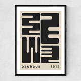 Bauhaus Architecture Narrow Black Frame