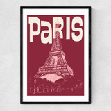Paris City Narrow Black Frame